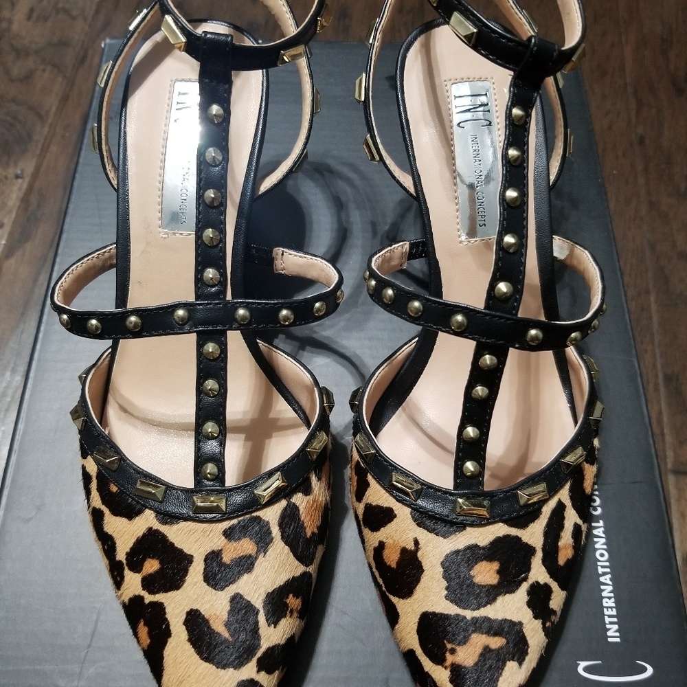 I.N.C Carma Leopard Kitten Heels Size 6